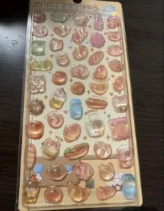 ボンボンドロップシール　3Dシール パン　くま