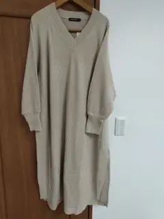 ☆AMERICAN HOLIC☆コットン混Vネックドルマンニットワンピース