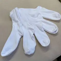 ホワイトリブ編みソックス5足セット