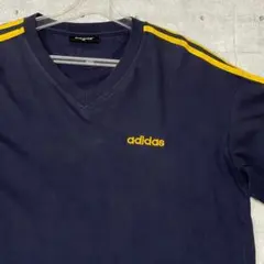 80s 90s adidas Vネック ロンT 長袖Tシャツ アディダス
