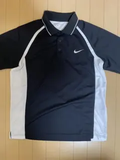 NIKE GOLF DRI-FIT 長袖ポロシャツ L 黒白カラー ゴルフ