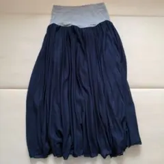 【美品】マタニティ シフォンチュールプリーツスカート
