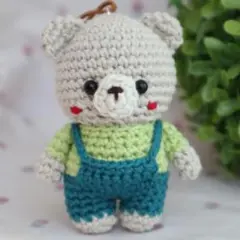 いなりのくまちゃん　サロペット