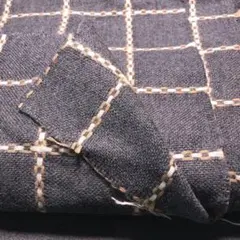 #7 ウール地　グレー格子柄　150×120cm