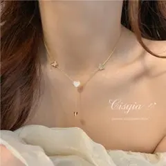 ♥️今年人気♥️おしゃれ　バタフライ　レディース ネックレス　蝶々　ゴールド