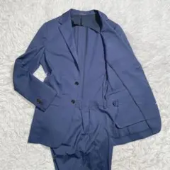 極美品　ファブリックトウキョウ　ストレッチ　洗える　スーツ　ネイビー　M相当