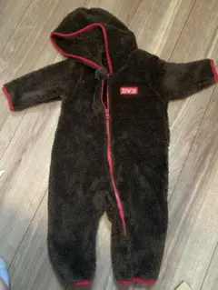 EDWIN フード付きロンパース ブラウン