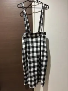 チェック柄サスペンダースカート Mサイズ