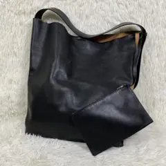 『COS』コス 牛革 ポーチ付き レザー トートバック