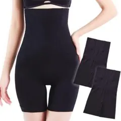 補正下着　ガードル　程よい締め付け　ハイウエストで細見え　ブラック　5XLのサムネイル