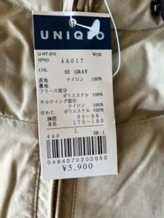 OLDUNIQLO紺タグ90年代新品タグ付きウンテンパーカーＬサイズベージュカラ