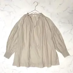 イエナ コットンシルク スキッパー ギャザー ブラウス ゆったり 柔らか 軽量のサムネイル