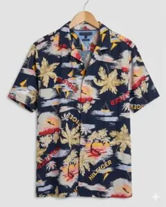 TOMMY HILFIGER】 リネン混アロハシャツ 半袖 タグ付き F913 - メルカリ