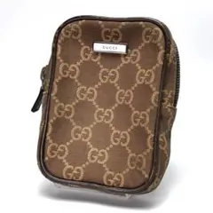 698 GUCCI GGロゴ キャンバス シガーケース ミニポーチ タバコケースのサムネイル