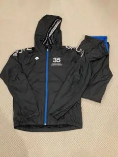 【美品】デサント　ウインドブレーカー　パーカー（フード付き）　　上下　Mサイズ