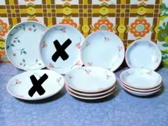 【和心】取り分け小皿8枚セット【雪峰】小花皿1枚付き 陶磁器　ピンク