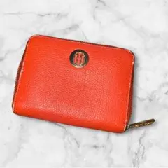 Tommy Hilfigerラウンドファスナー財布オレンジ コンパクトウォレット