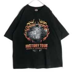 3100　ハーレーダビッドソン　ビッグプリント　半袖　Tシャツ　黒
