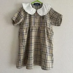 EASTBOYチェック襟付き　ワンピース　キッズ　ジュニア　女の子　95㎝のサムネイル