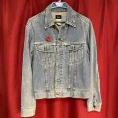 y2k Lee デニムジャケット Mサイズ　ブローチカスタム　ショート丈