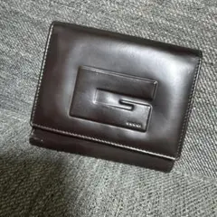 GUCCI グッチ 二つ折り財布 レザー ブラウン