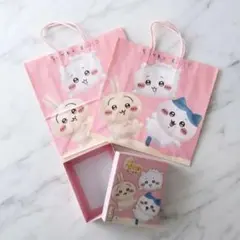 ちいかわ × 東京ばな奈 紙袋(ショッパー)２個 空き箱セット