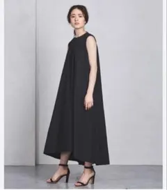 美品✨UNITEDARROWS　チュール コンビネーション ワンピース　黒　36 ユナイテッドアローズ チュール コンビネーション ワンピース 36