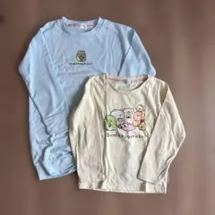 すみっコぐらし 長袖カットソー ロングトレーナー2枚セット 130cm