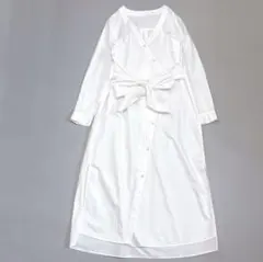 ダイアグラムロングシャツワンピース リボン ロングシャツチュニック 羽織り