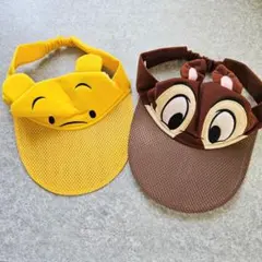 東京ディズニーリゾート限定 プーさん チップ サンバイザー 2個セット