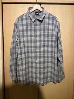 THE NORTH FACE グレー系チェック ネルシャツ MENS LL