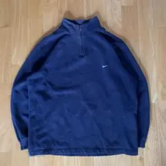 【古着】00s Nike ネイビー ハーフジップ フリース