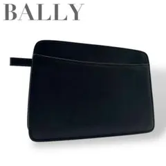 美品 バリー クラッチバッグ セカンドバッグ ウォレットバッグ シボ革 ブラック