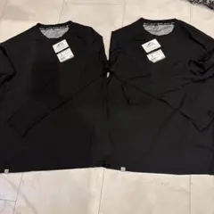 Find-Out 長袖Tシャツ 2枚セット ブラック M