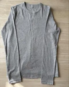 ユニクロ　UNIQLO ソフトリブクルーネックT　グレー