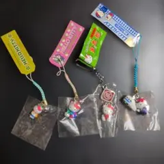 ご当地　ハローキティ ストラップ　根付け　4つセット