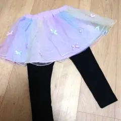 anyFAM エニィファム　チュール　リボン スカート　レギンス　 100cm