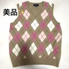 ブルックスブラザーズアーガイルカシミア100%ベストBROOKS BROTHERのサムネイル