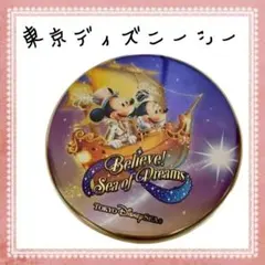 【レア・希少】東京ディズニーシー ビリーブ 丸缶　空き缶　ミッキー&ミニー