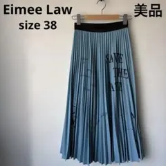 【美品】ク20 Eimee Lawエイミーロウロゴプリント プリーツスカート38のサムネイル