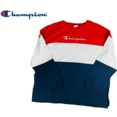 champion チャンピオン　リブあり　ロンT マルチカラー