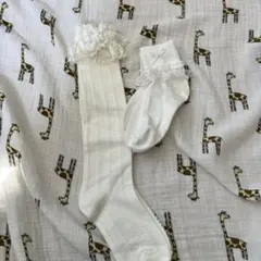 ホワイト レース付き キッズ靴下 セット