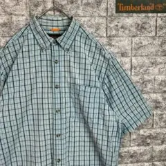 Timberland ティンバーランド 刺繍 チェック柄 半袖シャツ 古着のサムネイル