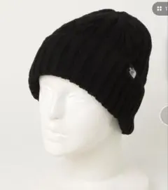 The North Face 黒ニット帽　ケーブル編み