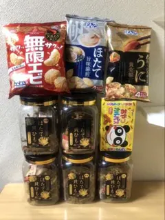国産ほたて貝ひも、おやつカルパス、ぼんちなどお菓子まとめ売り！