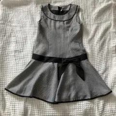 白黒チェック ノースリーブワンピース　ジャンパーー
