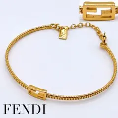 FENDI フェンディ エフイズ バゲット バングル ブレスレット ゴールドのサムネイル