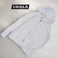 美品❗️【ユニクロ】長袖メンズスウェットフルジップパーカー フレンチテリー素材