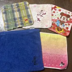 ハンカチ 5枚セット ディズニー プーさん ミニー ミッキー
