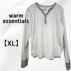 warm essentials XL 長袖Tシャツ　ラウンドヘム　ナチュラル